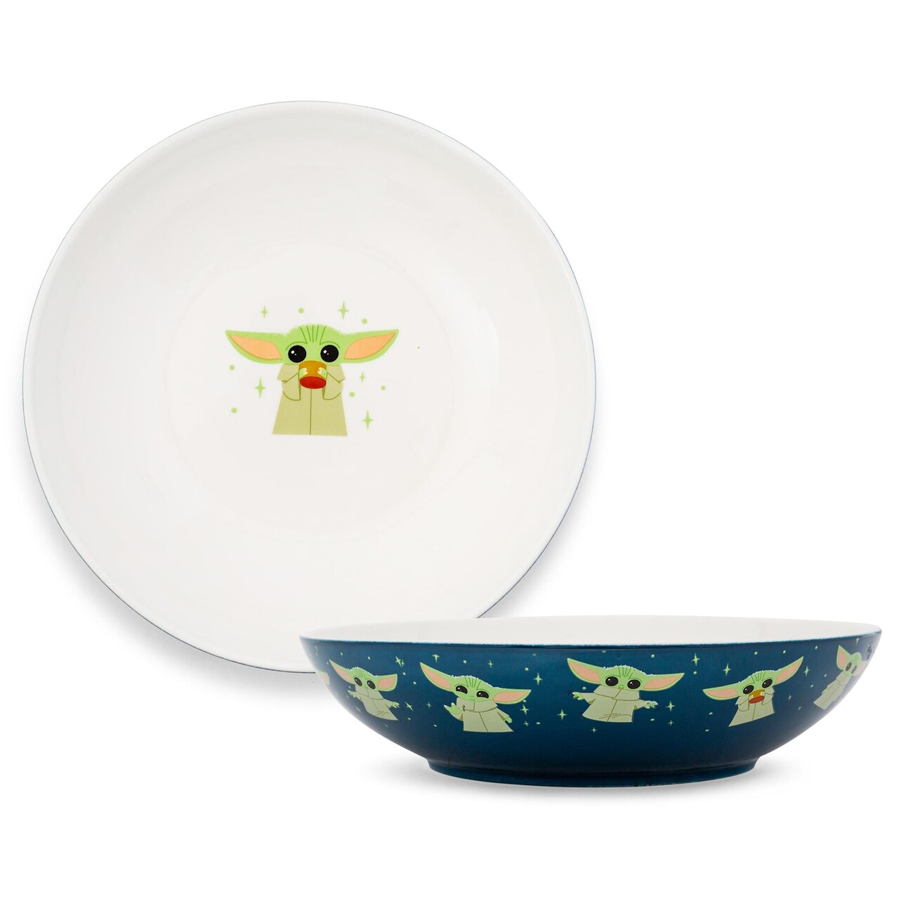 Star Wars: The Mandalorian Grogu Snack Time 9-Inch Ceramic Dinner Bowl